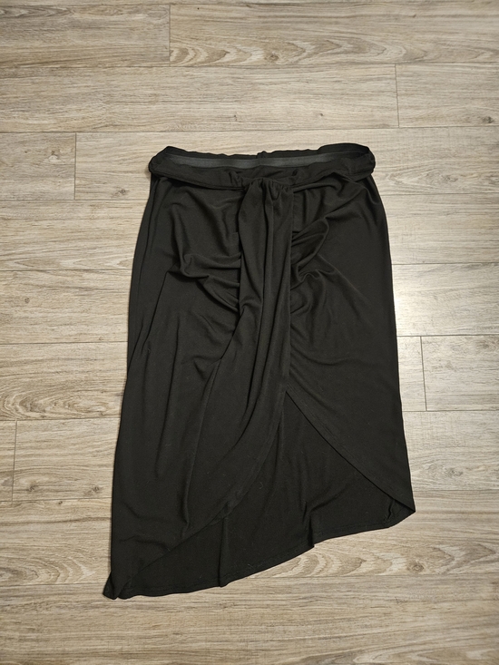 Cider Dresses & Skirts - Cider Black Asymmetrical Wrap Skirt with Front Drape Size 4XL